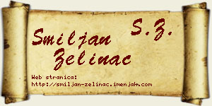 Smiljan Zelinac vizit kartica